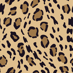 leopard seamless pattern, vector