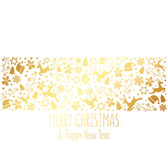Happy New Year and Christmas background. Holidays vector illustration.