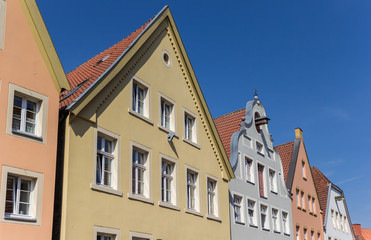 Fototapeta na wymiar Colorful facades in historic Warendorf, Germany