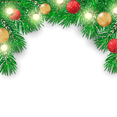 Happy New Year and Christmas background. Holidays vector illustration.