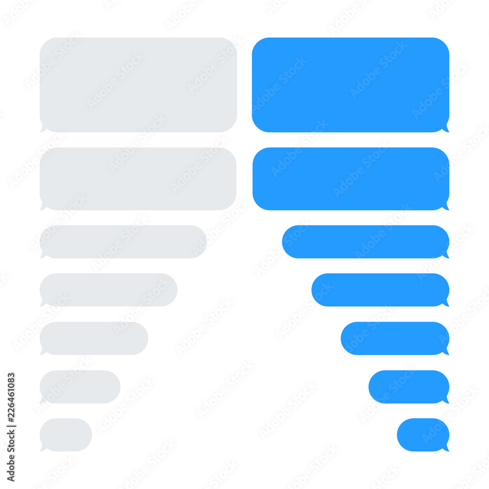 Poster message bubbles chat vector. vector template of message bubbles chat boxes icons.