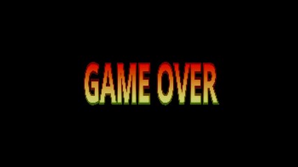 Retro video game GAME OVER word text. Old tv glitch interference noise screen animation. Seamless loop vintage motion, dynamic animated background video. - Powered by Adobe