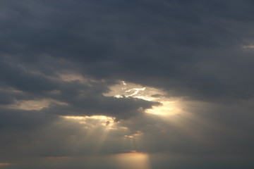 夕焼け　渡良瀬河川敷　夕方　秋