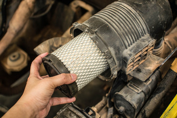 Air filter of forklift truck © dekliyngkaea