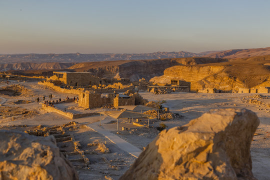 Masada fortress at the edge of the Judean Desert, Israel.