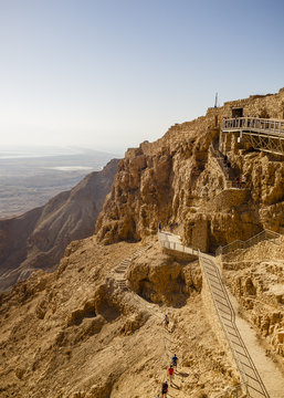 Masada fortress at the edge of the Judean Desert, Israel.