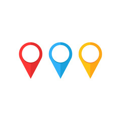 Internet ,Location icon. Maps pin. Location pin. Pin icon vector. Location map icon,navigator,marker vector. Web and mobile apps design. Colored icons.