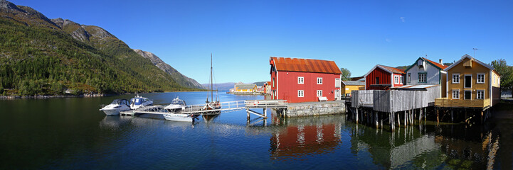 Fototapeta na wymiar Mosjoen Panorama