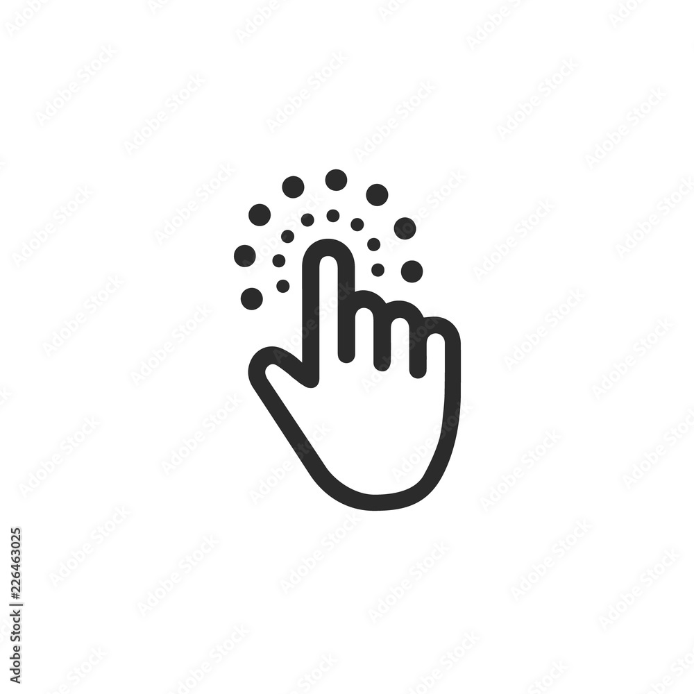 Poster computer mouse click cursor gray arrow icons set and loading icons. cursor icon. vector illustration