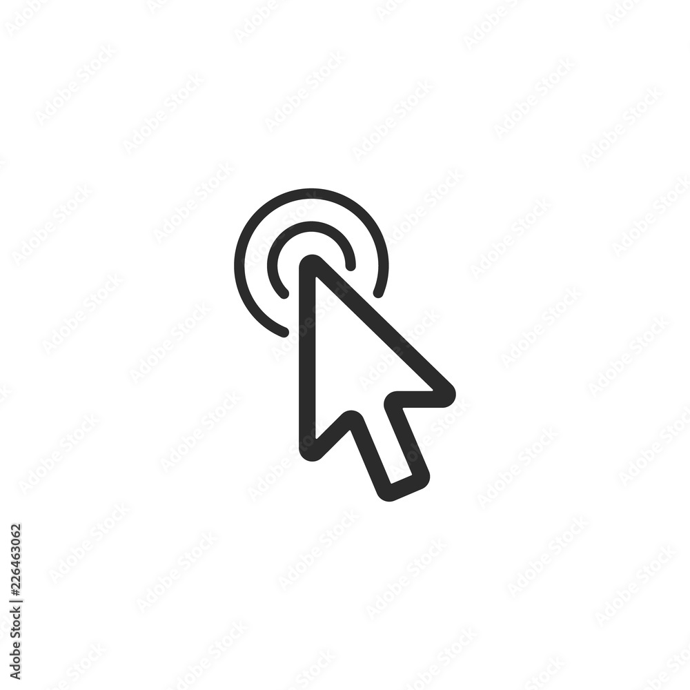 Poster computer mouse click cursor gray arrow icons set and loading icons. cursor icon. vector illustration