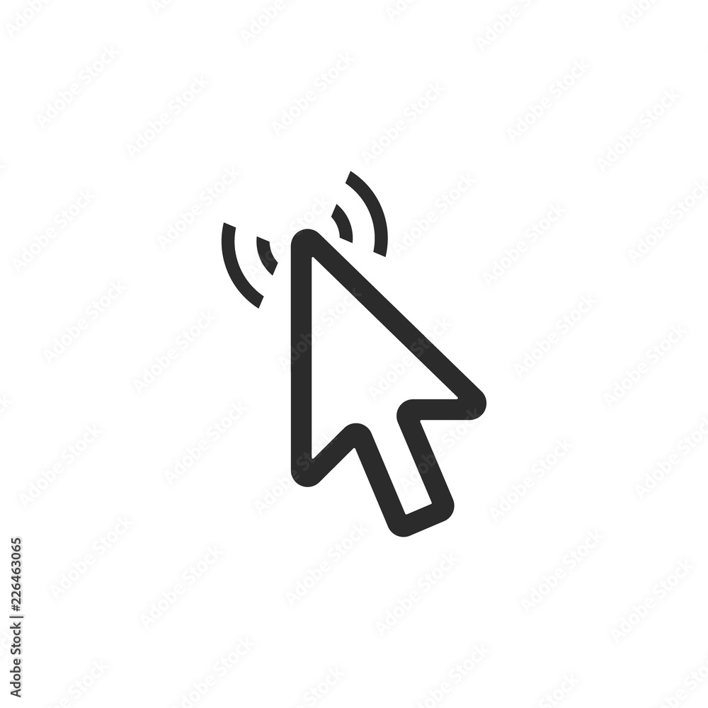 Poster computer mouse click cursor gray arrow icons set and loading icons. cursor icon. vector illustration