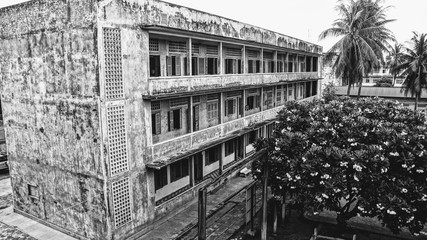 The Tuol Sleng is a museum in Phnom Penh, the capital of Cambodia, chronicling the Cambodian genocide. The site is a former high school which was used as Security Prison 21 by the Khmer Rogue