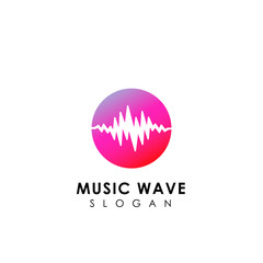 music wave logo design. sound wave icon symbol design