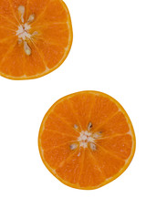 Fresh oranges on isolate white background with clipping path.