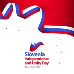 Slovenia Independence and Unity Day Vector Template Design Illustration