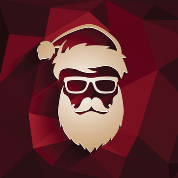 Christmas vector hipster Santa Claus 
