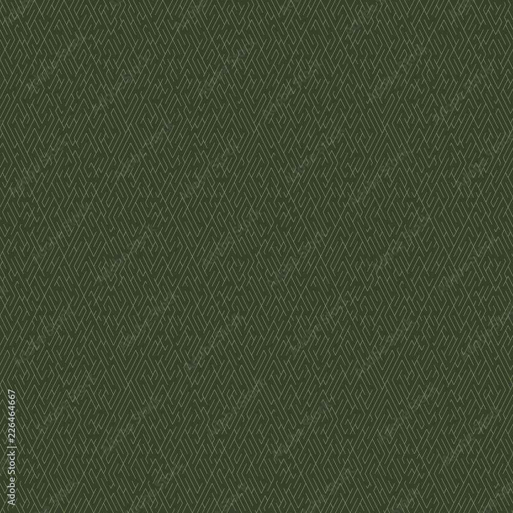 Poster labyrinth background. geometric irregular backdrop. abstract green seamless line maze pattern.