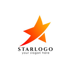 Obraz premium flying star logo design stock template. star vector icon