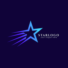 Fototapeta premium flying star logo design stock template. star vector icon