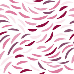 Vector organic seamless abstract background, botanical motif with stylized leaves, freehand doodles pattern.