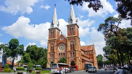 Fototapeta na wymiar Notre Dame Cathedral of Saigon
