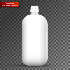 Glass white wine bottle