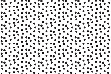 Black white scattered dots polka background seamless pattern
