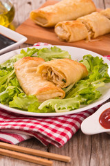 Spring rolls. 