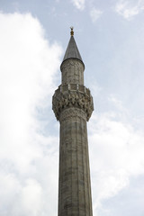 minaret of mosque in istanbul turkey