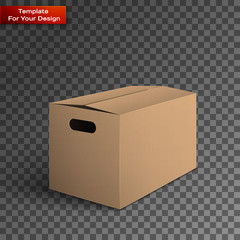 Package Box Isolated On transparent Background