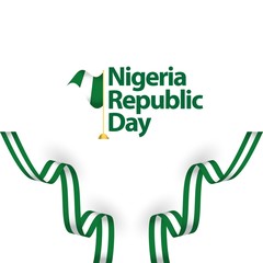 Nigeria Republic Day Vector Template Design Illustration