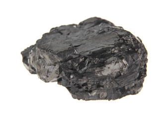 coal isolated on white background. As an element of packaging design.