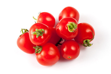 Tomatoes on a white background