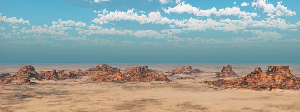 Wüstenlandschaft mit Hügeln