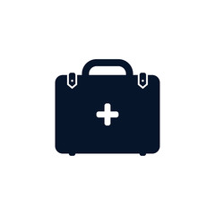 first aid kit vector icon isolated on white background