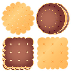 Set Of Cute Choclate Cookies.