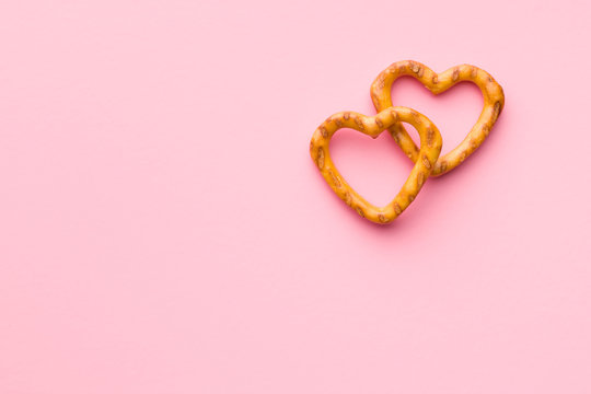 Heart shaped pretzel.