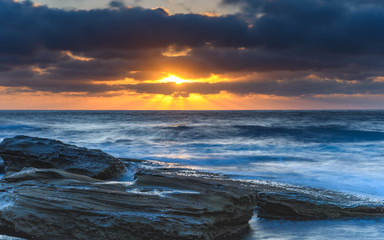A Moody Sunrise Seascape