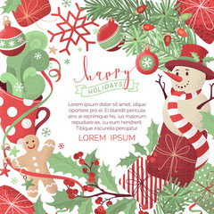 Fototapeta premium Vector Christmas background.