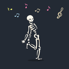 Obraz na płótnie Canvas Dancing Skeleton