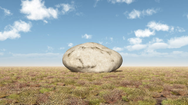 Felsbrocken in einer Landschaft
