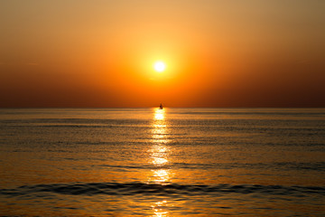 Fototapeta premium Dutch sunset in Schevingen