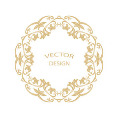 Circular baroque ornament.
