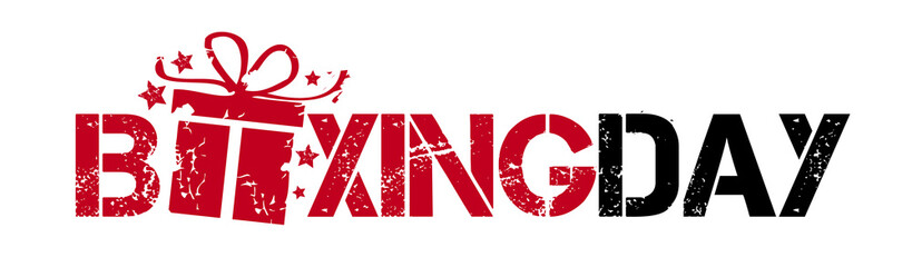 Boxing day red design banner