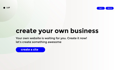 Web site or mobile app landing page