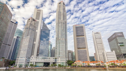 Obraz na płótnie Canvas Downtown skyscrapers office buildings of modern megalopolis