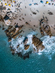 Cape Town Beach Clifton Campsbay aerial