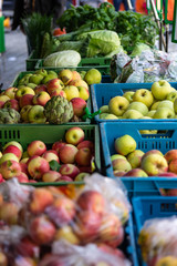 shopping on the market fruit and vegetables