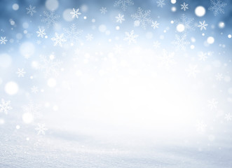 Winter snowflakes background