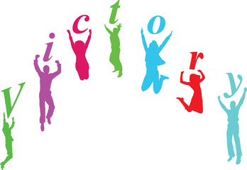 persone che esultano alla vittoria